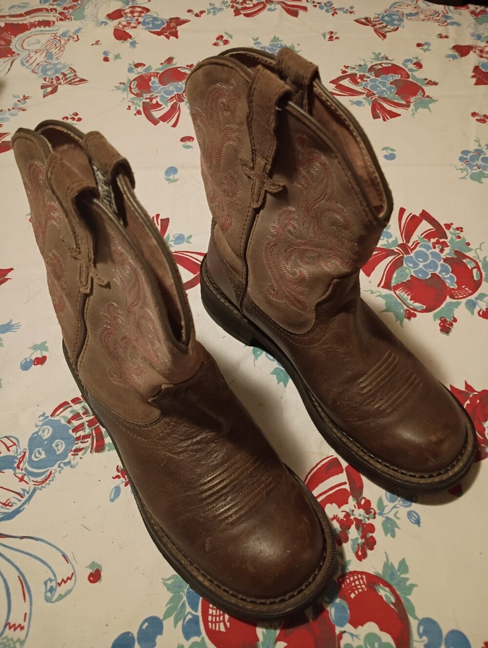 Ariat Fatboy Leather Cowboy Boots SZ 8.5